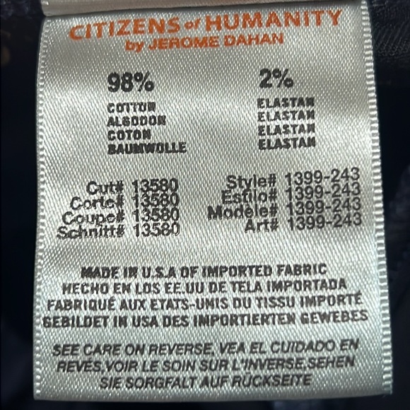 Citizens of Humanity Dark Wash Maternity Bootcut Jeans.  Size 30. - Picture 9 of 15